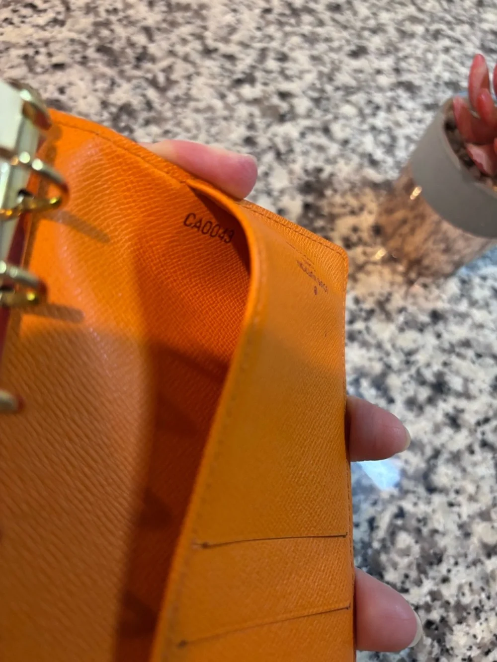 Louis Vuitton Orange PM Agenda